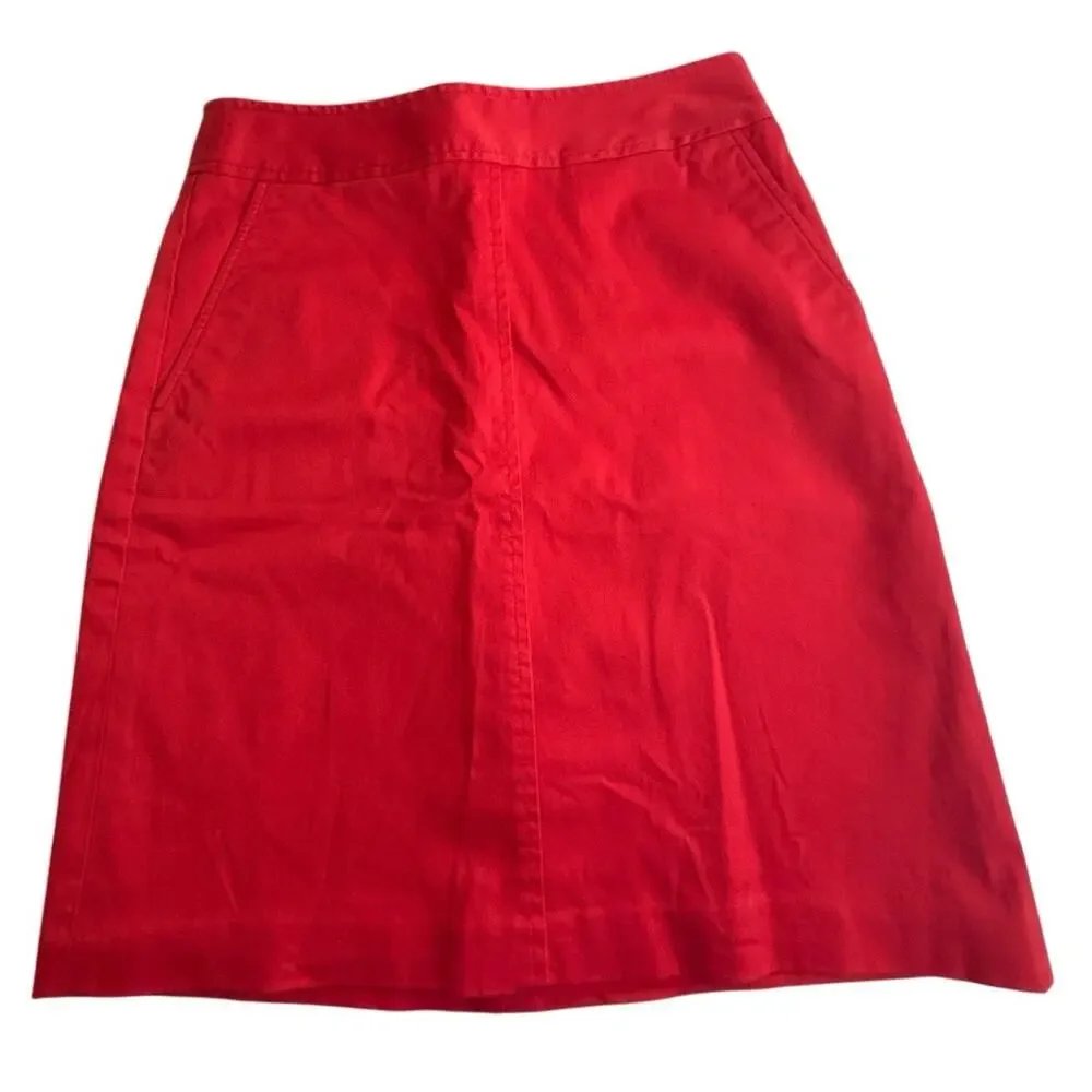 Banana Republic x Trina Turk Collection (Summer 2012) Vibrant Red Skirt Size 0